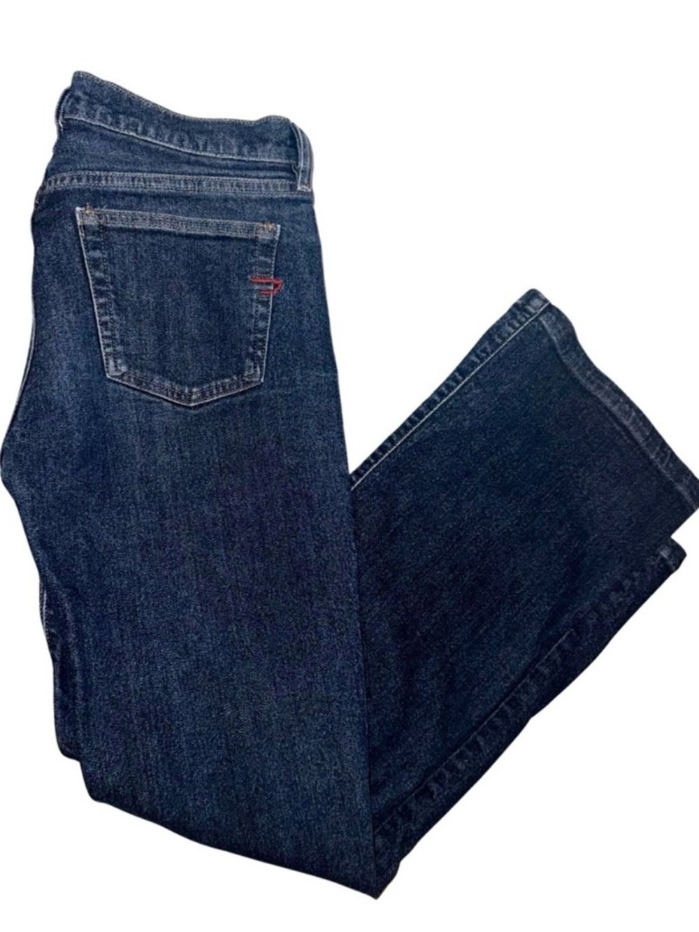 Vintage Diesel Women's Dark Indigo Boot Cut Made In Italy Red D Logo Size 31